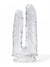 Double Gode Ventouse Transparent